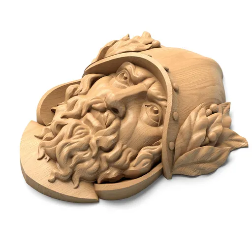 Wood greek warrior in a soldier helmet - 1