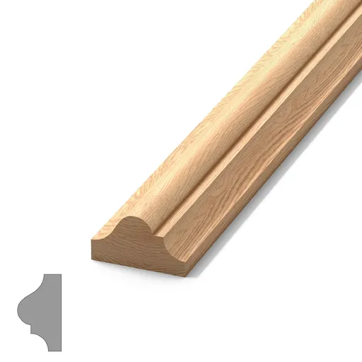 MLD-011 Simple panel molding narrow from solid oak