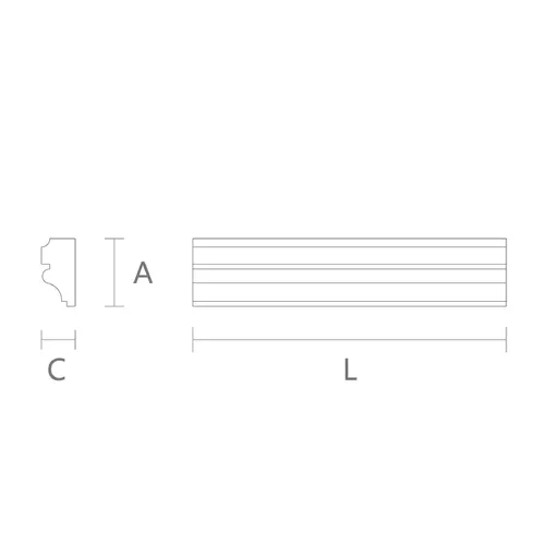 Universal relief moulding from solid wood - 1