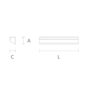 Architectural oak minimalist windows moulding 