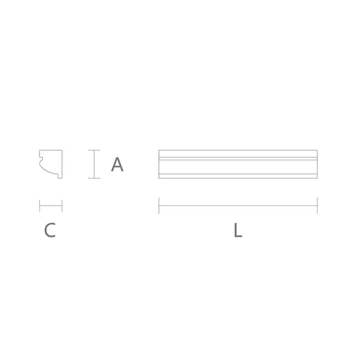 Architectural oak minimalist windows moulding 