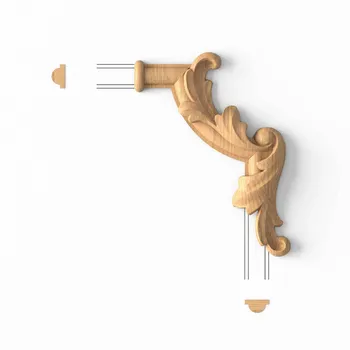 Craftsman Carved Wood Onlays for Doors