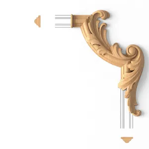 Millwork carved onlays for kitchen cabinets from beech