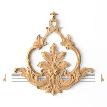 Fabric Carved Wood Appliques for Fireplace