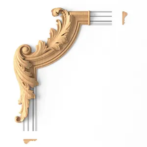 Unique oak appliques for cabinets