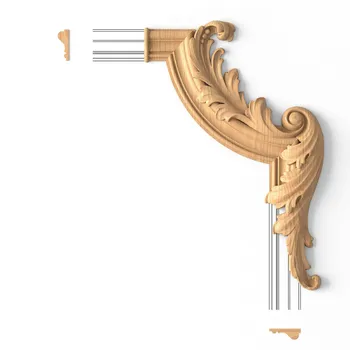 Floral Molding Decor, Antique Corner Applique