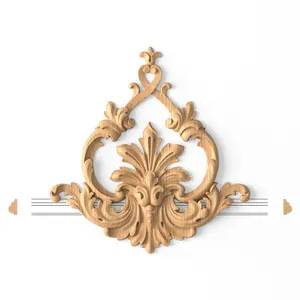 Antique wall appliques for fireplace from oak