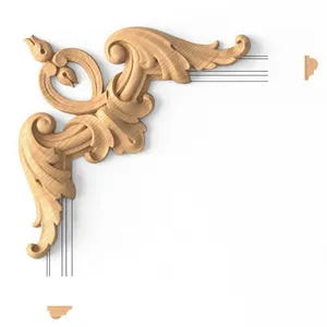Millwork furniture onlays for doors from beech