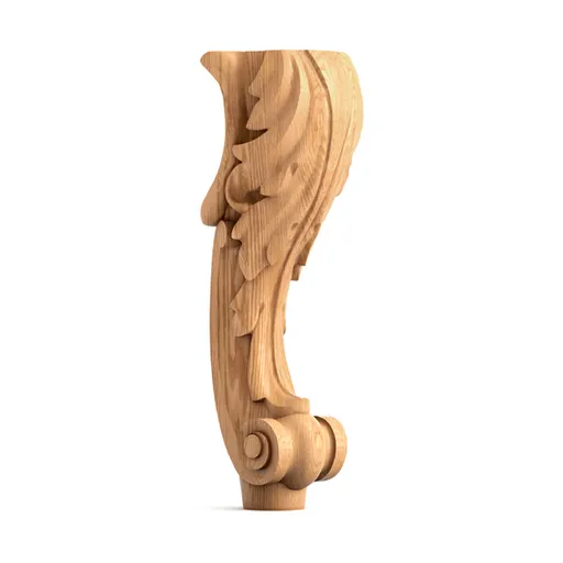 MN-019 Cabriole Queen Anne coffee table legs with acanthus leaf