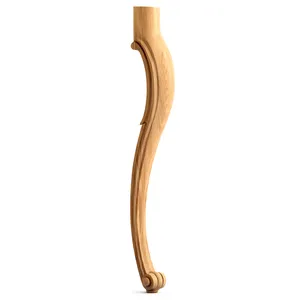 Cabriole curvy table legs with grooves and whorl foot