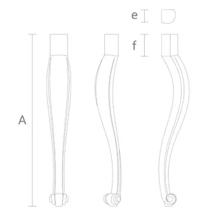 Hardwood cabriole table legs quiet luxury style