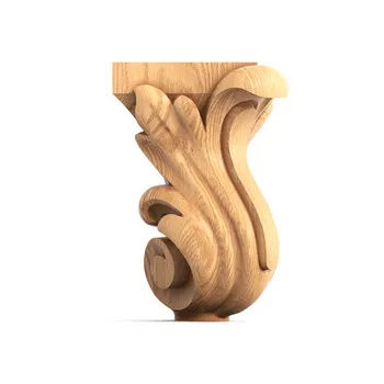 Curved furniture feet with acanthus leaf antique (1 PC) Curved furniture feet with acanthus leaf antique (1 PC)