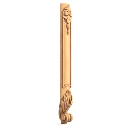 MN-065 Baroque antique end table legs with acanthus leaf and whorl foot