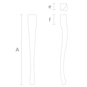 Hardwood sabre custom table legs