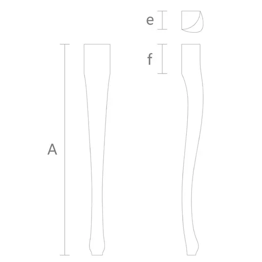 Hardwood sabre custom table legs