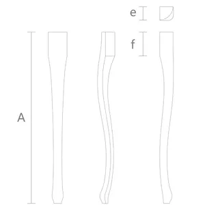 Elegant modern curved table legs quiet luxury style from oak