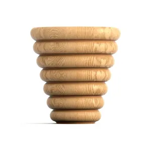 Turned furniture feet with horizontal reeds contemporary (1 PC) Turned furniture feet with horizontal reeds contemporary (1 PC)