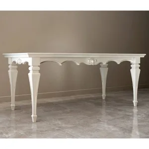 MN-103 Tapered table legs with carved elements and spade foot from beech - 2