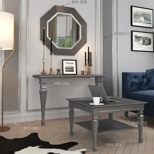 MN-104 carved Table legs with reeded top and spade foot