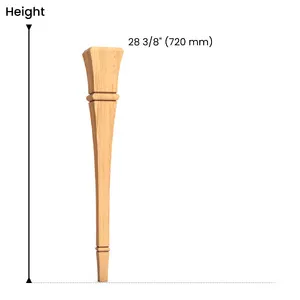 MN-110 Tapered oak dining table legs Scandinavian style from oak