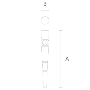 Decorative coffee table legs round