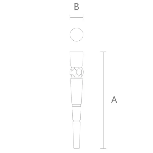 Decorative coffee table legs round