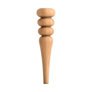 These turned wood coffee table legs have a captivating design featuring a stack of spheres on their ..