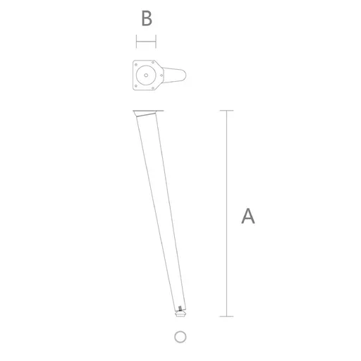 Tapered easy installation round table legs quiet luxury