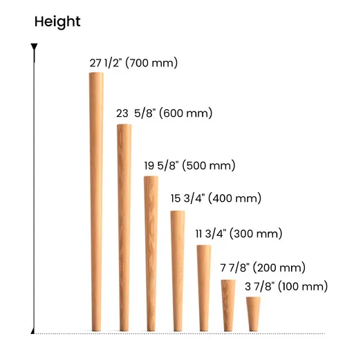 Hardwood round custom table legs quiet