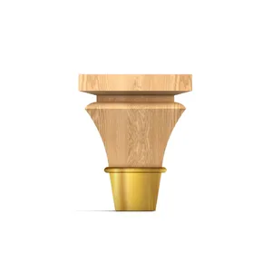 Pedestal furniture feet solid wood