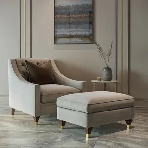 Pedestal furniture feet with golden tips hardwood