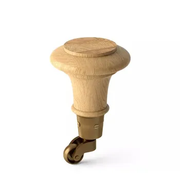Tapered furniture feet with wheels flat top