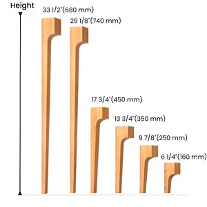 Bracket furniture feet for tables oak minimalist 