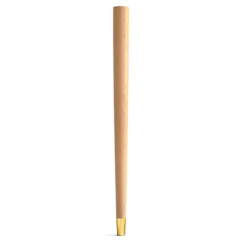 Round tapered table leg with golden tip Wagner
