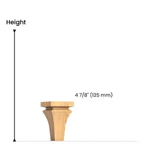 MN-204 Pedestal furniture feet vintage solid wood - 1