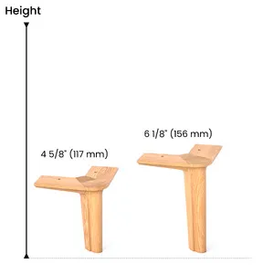 Oak easy installation bracket feet for furniture Minimalist style