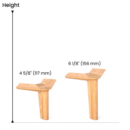 Oak easy installation bracket feet for furniture Minimalist style