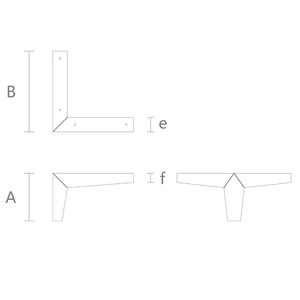 Long wooden bracket feet for beds easy installation