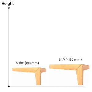 Oak long bracket feet for beds easy installation