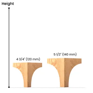 Hardwood diamond shaped bracket feet minimalist