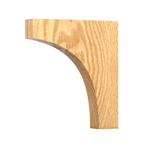 Diamond shaped bracket feet minimalist from oak