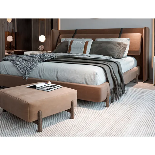 Unique rustic wooden furniture feet for beds