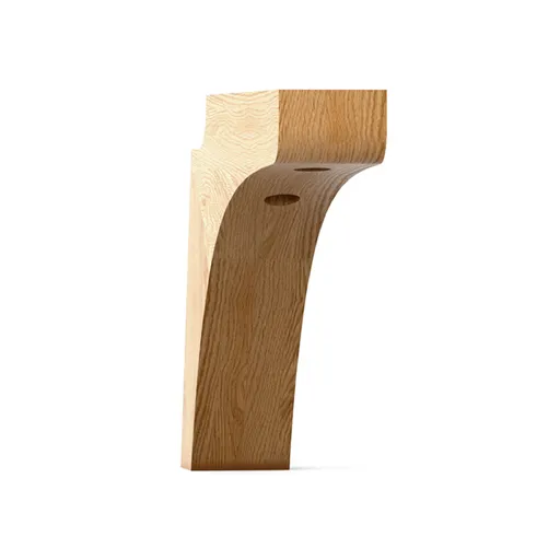 Oak arched bracket feet for furniture