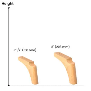 Arched bracket feet for furniture solid wood