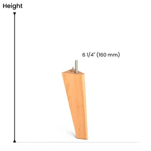 Splayed tapered peg legs for furniture from oak