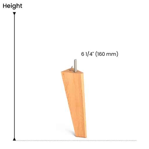 Splayed tapered peg legs for furniture from oak