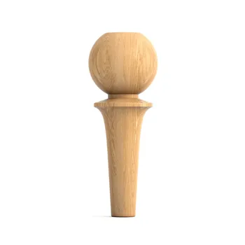Turned furniture feet with round top
