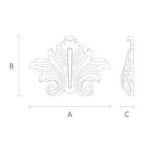 oak classic onlays with acanthus leaf