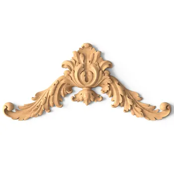 Classic Wooden Pediment with Acanthus Drop Motif