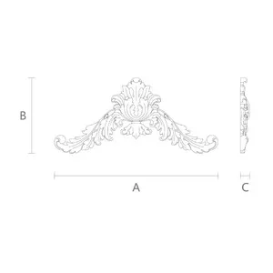 Classic Oak Pediment with Acanthus Drop Motif